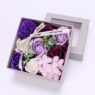 Decorative Soap Rose Flower Gifts for Valentine&prime;s Day, Mother&prime;s Day, Christmas, Anniversary, Wedding