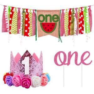 1st Birthday Theme Party Pet Watermelon Streamer Children Decoration Props