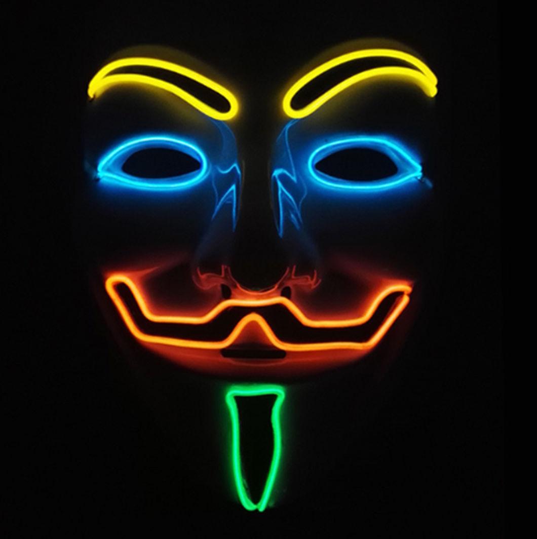 Four Colors V for Vendetta Halloween Rave Mask