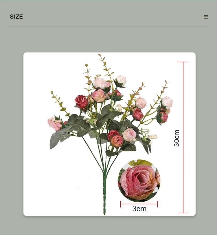 Artificial Flowers Rose Silk Bouquet Arrangements Wedding Decoration Table Centerpieces