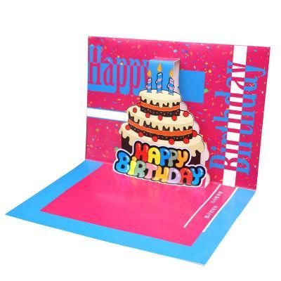 Voice Recording Greeting Cards for 3D Pop up Happy Voice Birthday Card with Music Greeting Card