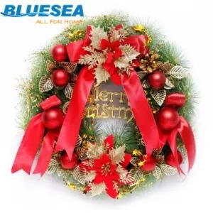 40cm Christmas Decorations Ribbon Letters Pine Needles Christmas Wreath