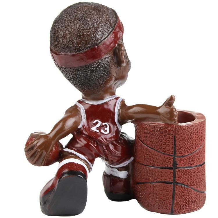 Wholesale Cute Kids Pencil Holder Basketball Star Desk Pen Holder