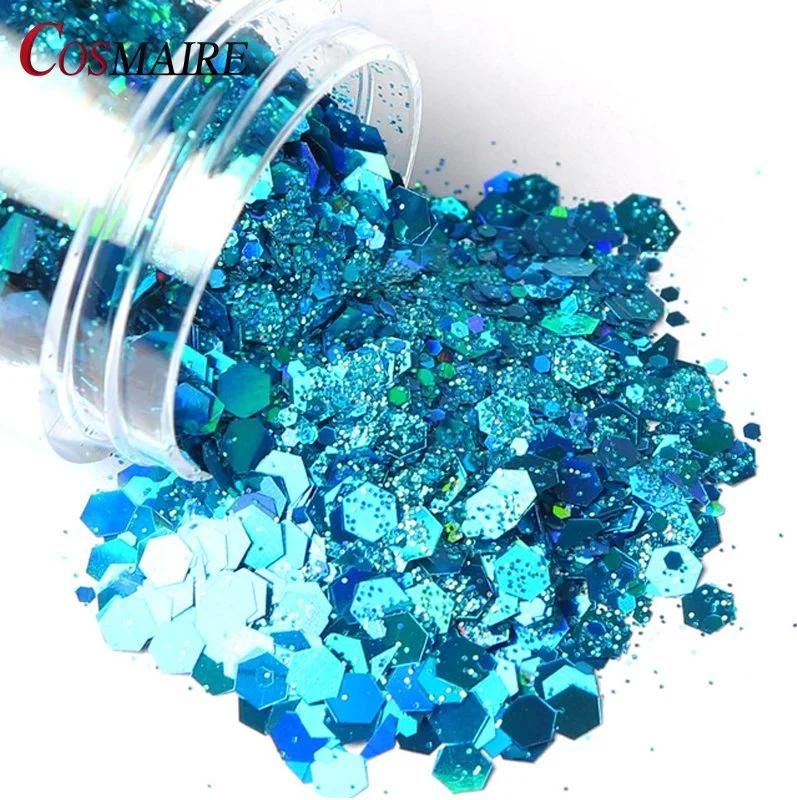 Supply Mix Shape Hexagon High Flash Glitter for Cosmetic and Crafts