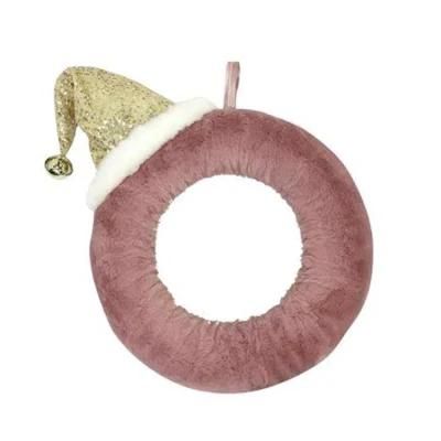 Round Velvet Door Decorations Wreath Wholesale Christmas Decorating
