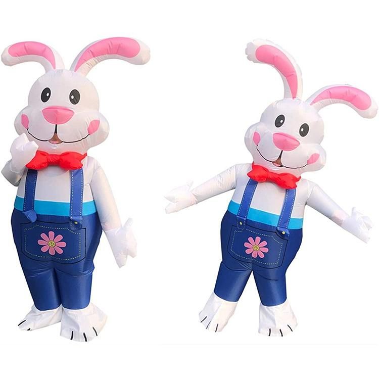 Decorative Inflatable White Rabbit Easter Inflatable Bunny with LED Light