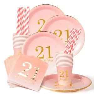 No. 21 Paper Plates, Cups &amp; Napkins, for Birthday Party,