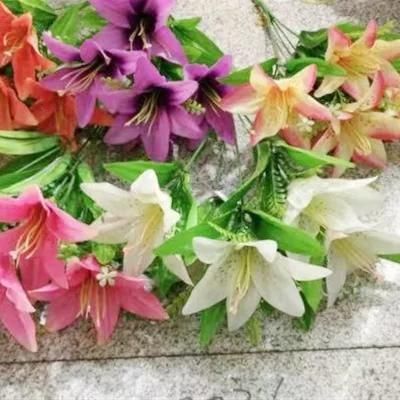 Hot Sale Artificial Simulation Flowers with Clip for Christmas Decoration