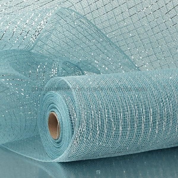 Silver Thread Metallic 21′′ Deco Mesh for Wreath Wrapping