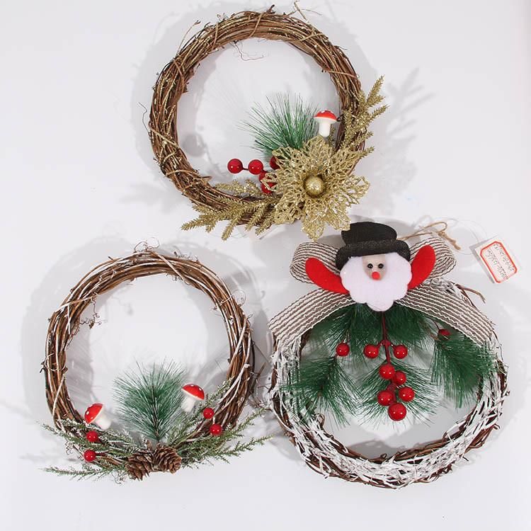 New Christmas Wicker Wreath Ring