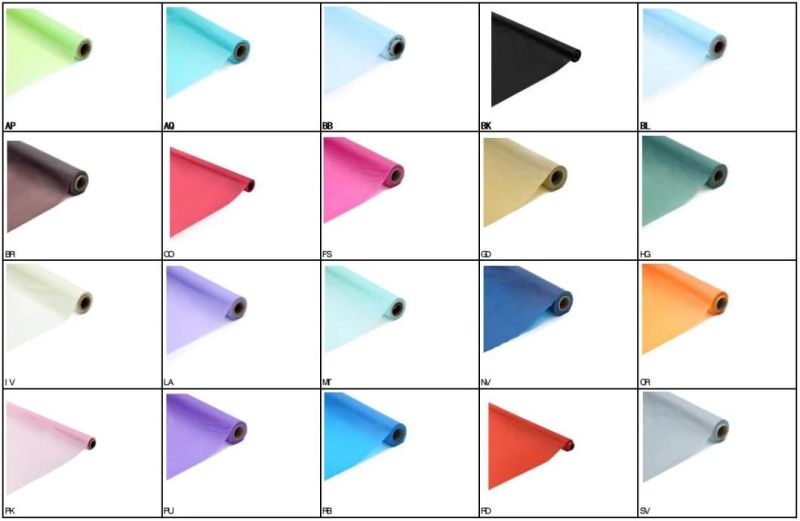 Plastic Party Disposable Soild Color Table Cover Roll