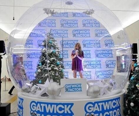 Clear Inflatable Christmas Human Size Snow Globe