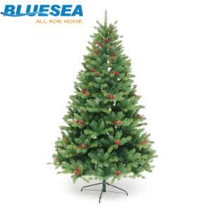 Cross-Border Encryption and Thickening PE+PVC+Pine Cone Red Fruit Automatic Christmas Tree
