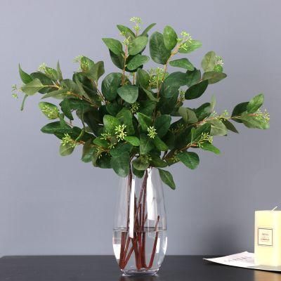 Inunion Artificial Plant America Eucalyptus Home Florist Decoration Single Stem Artificial