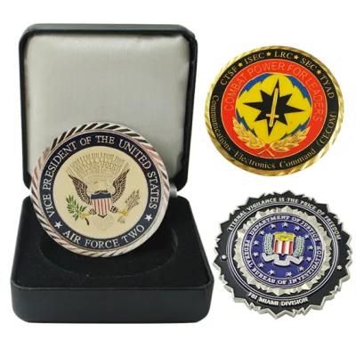 Manufacturers High Quality Fancy Edge 3D Army Challenge Souvenir Coin with Box