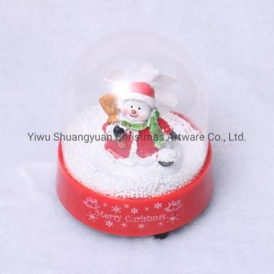 Glass Resin Christmas Water Ball Decoration / Snowman Snowglobe