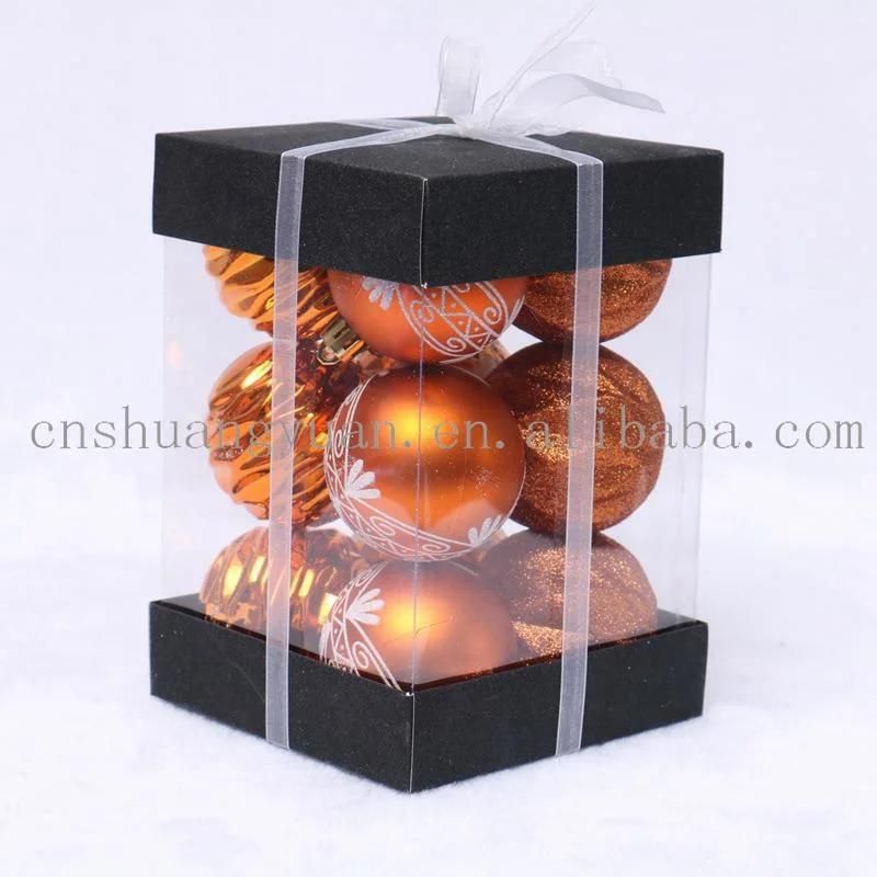 New Design Christmas Shiny Champagne Wrinkle Hollow for Holiday Wedding Party Decoration Supplies Hook Ornament Craft Gifts