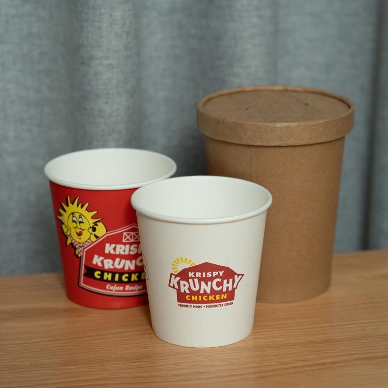 Custom Logo Printed PLA Line Biodegradable Brown Kraft Paper Cup