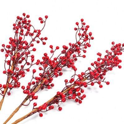 Handmade Berry Wreath with Red Berries and Cones