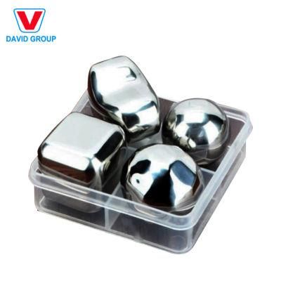 304 Stainless Steel Whiskey Stone Ice Cube Wine Coolers