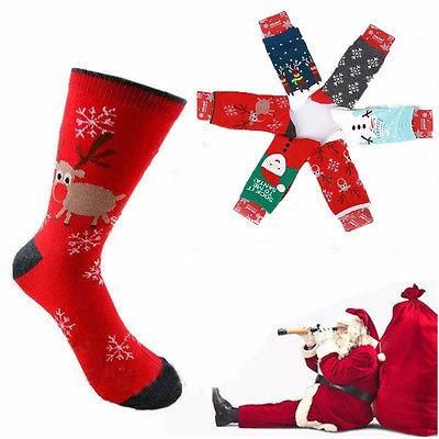 Custom Deisgn Christmas Xmas Cotton Socks Santa Snowman Snowflake Socks