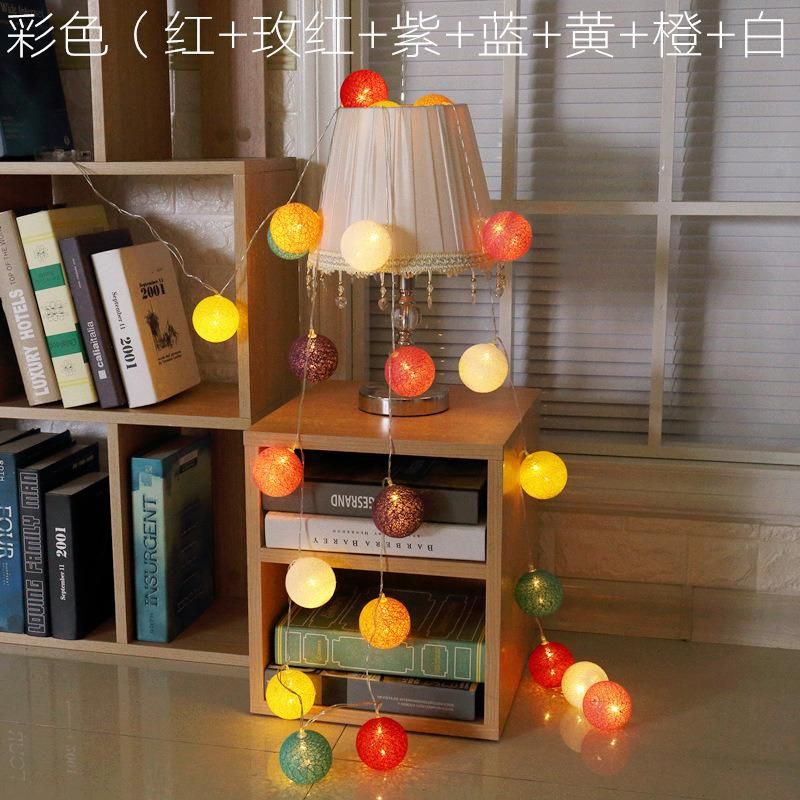 Home Decor LED Cotton Ball String Light for Christmas Indoor String Lights