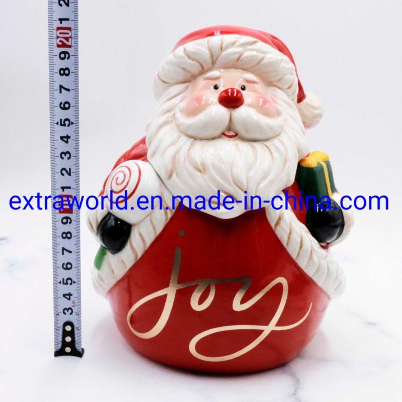 Custom Cute and Novelty Christmas Ceramic Cookie Jar Candy Jar