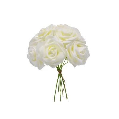 144PCS Mini Foam Roses Artificial Flowers Bouquet for Wedding Home Decoration DIY Garland Handcraft Cheap 2.5cm Small Flowers