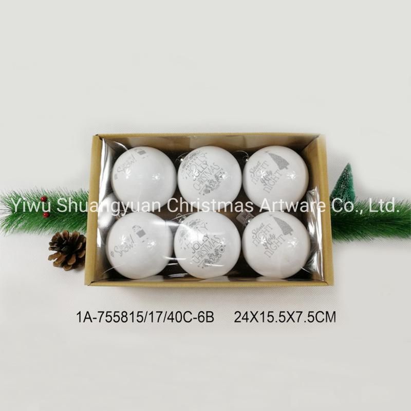 75mm OEM Christmas Shiny Ball, Ce Christmas Ornament