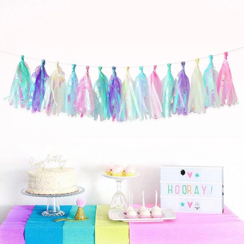 11colors 12X20cm Double Balloon Paper Fringe Holiday Decoration Birthday Party Wedding Children′s Day Kindergarten Christmas Decoration 5 Packages