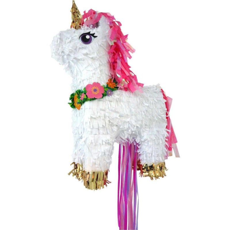 Birthday Party Supplies White and Pink Heart Design Wholesale Unicorn Paper Pinata