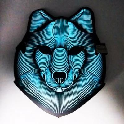 Glow Wolf Mask LED Party Mask for Halloween Costume