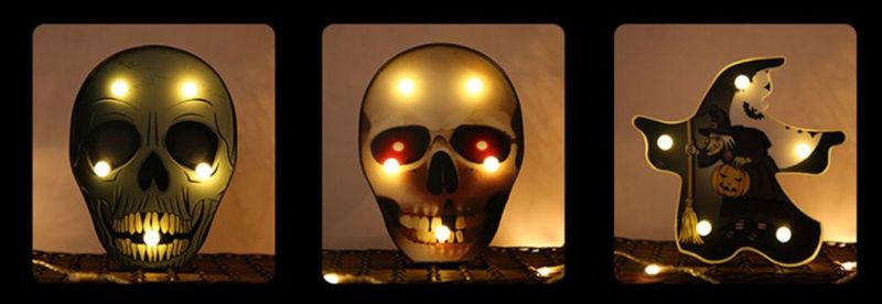 LED Halloween Lights Pumpkin Bat Ghost Decorations Lights