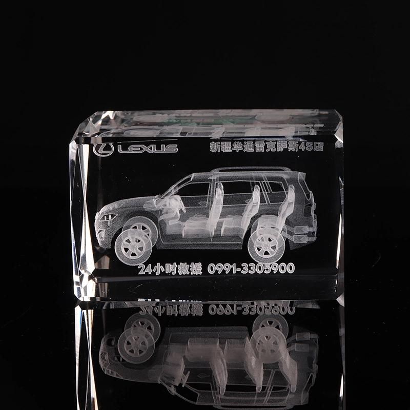 Hot-Selling 3D Laser Engraving Crystal Glass Paperweights (KS11020)