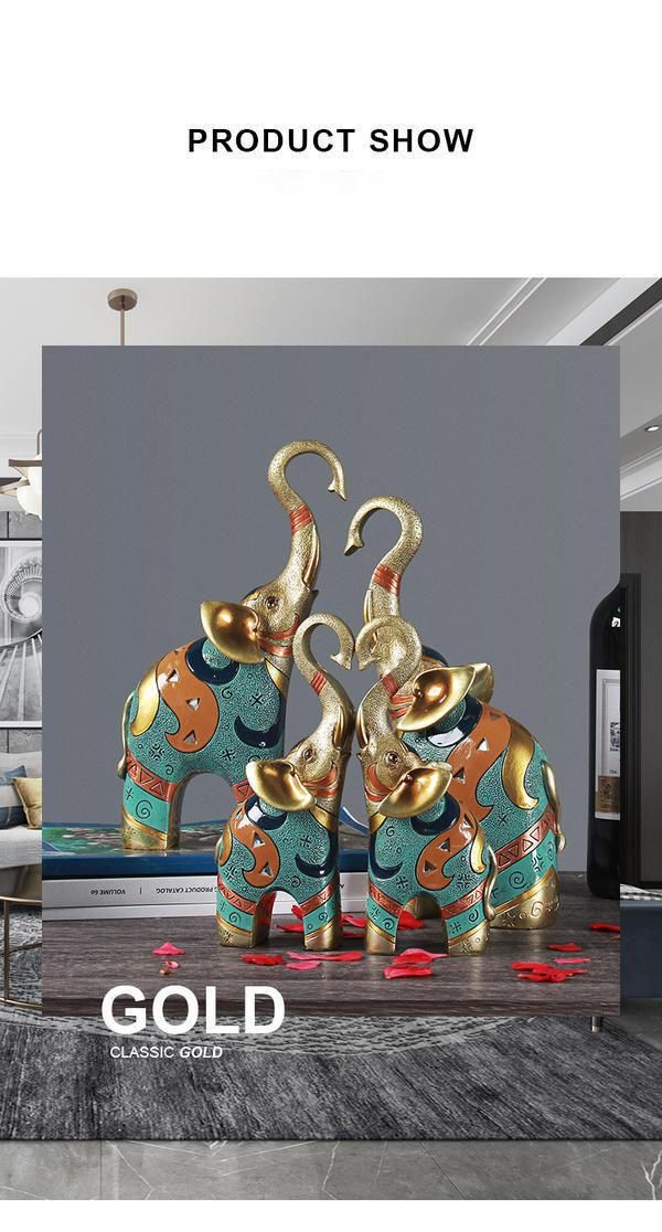 High Quality European Elephant Christmas Decoration Gift Ornament