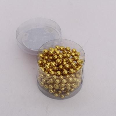 Cheap Price Factory Sale 10mm*1.5m Gold Shiny Plastic Bead Chain for Christmas Tree