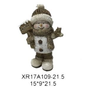 Resin/Polyresin Craft Festival Gift Christmas Snowman Statue