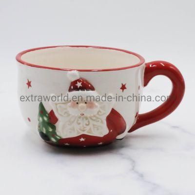 Wholesale Dolomite Ceramic Handmade Painting Christmas Coffee Cup