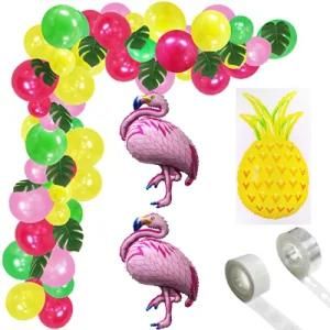 99PCS Hawaiian Flamingo Pineapple Shape Balloon Chain Garland