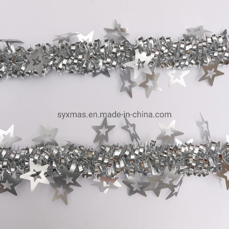 Nice Color Dark Blue Christmas Tree Decorated Supplies 2m Pet Tinsel