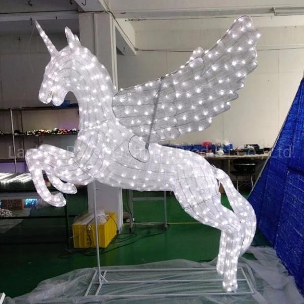 Wedding Background 3D Horse Carriage Wedding Decoration LED Motif Lights