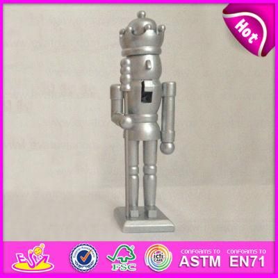 Hot New Product for 2015 Wooden Nutcracker Dolls, Promotional Christmas Wooden Wholsale Wooden Nutcracker Solider Dolls W02A074b