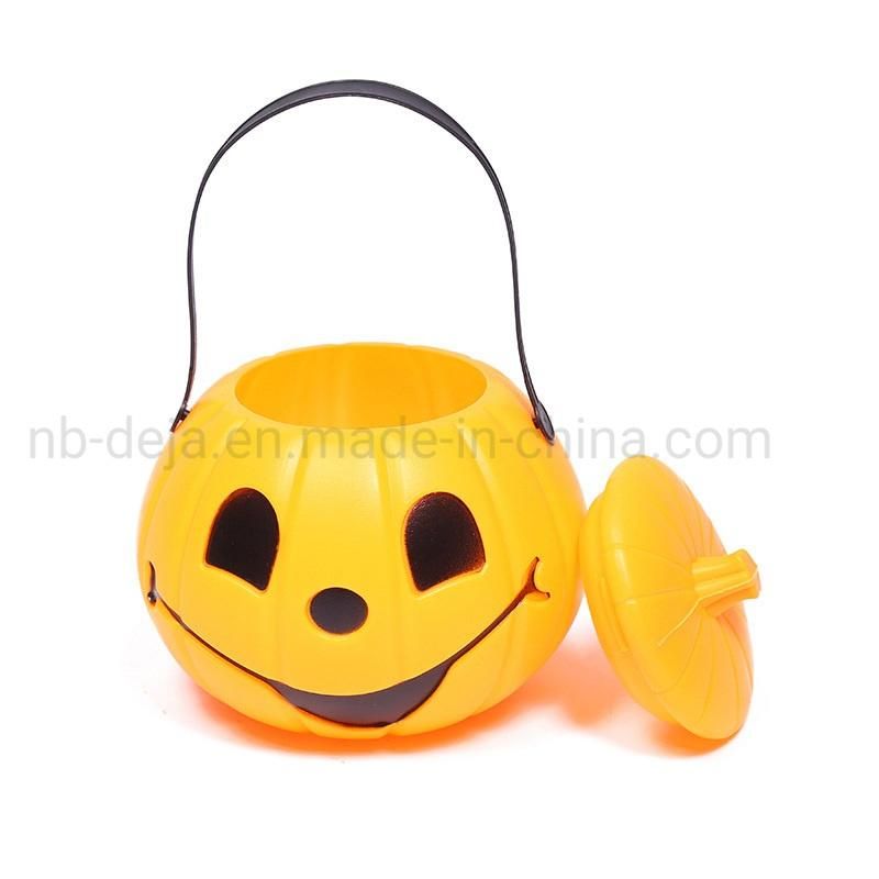 Halloween Funny Candy Bucket Plastic Pumpkin Basket Without Lamp