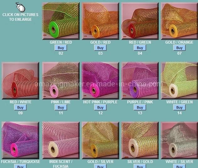 Most Popular Laser Two Color Metallic Deco Mesh (AM-DM018)