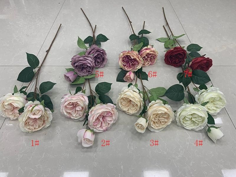 High Quality Artificial Austin Rose Flower for Wedding Decoration