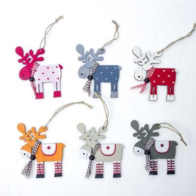 China Wholesale Cheap Christmas Home Decor Wooden Elk Decoration