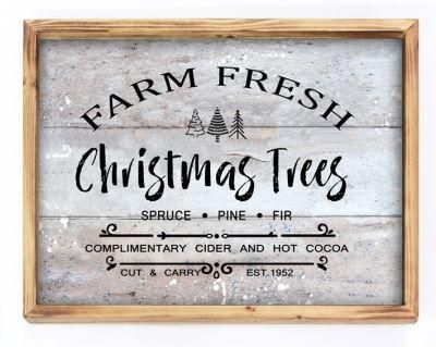 OEM Wooden Frame Christimas Wall Decor Sign