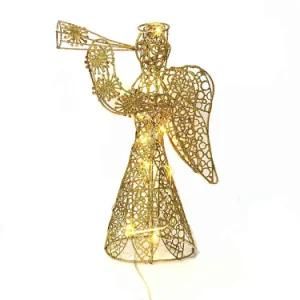 Xmas Decoration 40cm H Metal Angel with Light