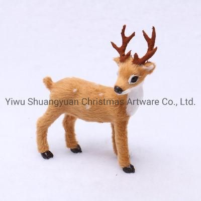 Brown Christmas Animal Christmas Deer Stand Deer Elk Deer Xmas Elk Mini Christmas Reindeer Artificial Animal Faux Animal