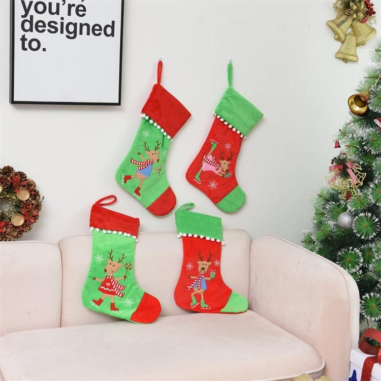 New Christmas Decorative Gifts Household Christmas Tree Pendant Cartoon Christmas Socks Children′s Christmas Gift Bag for Kids